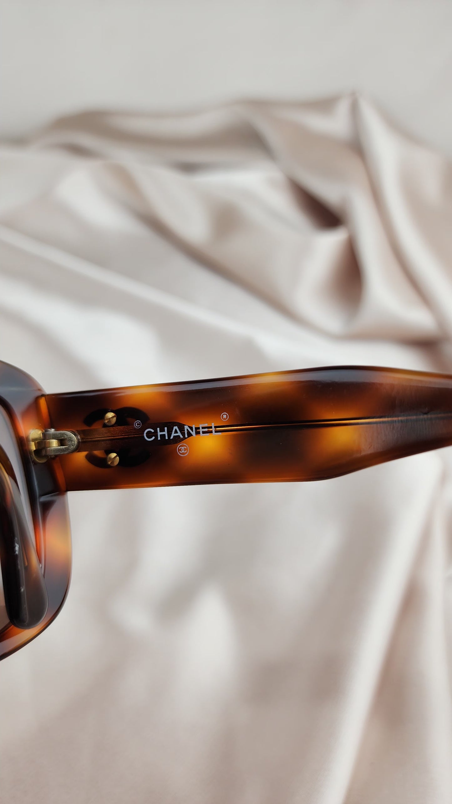 Chanel CC Logo Brown Vintage sunglasses - 919