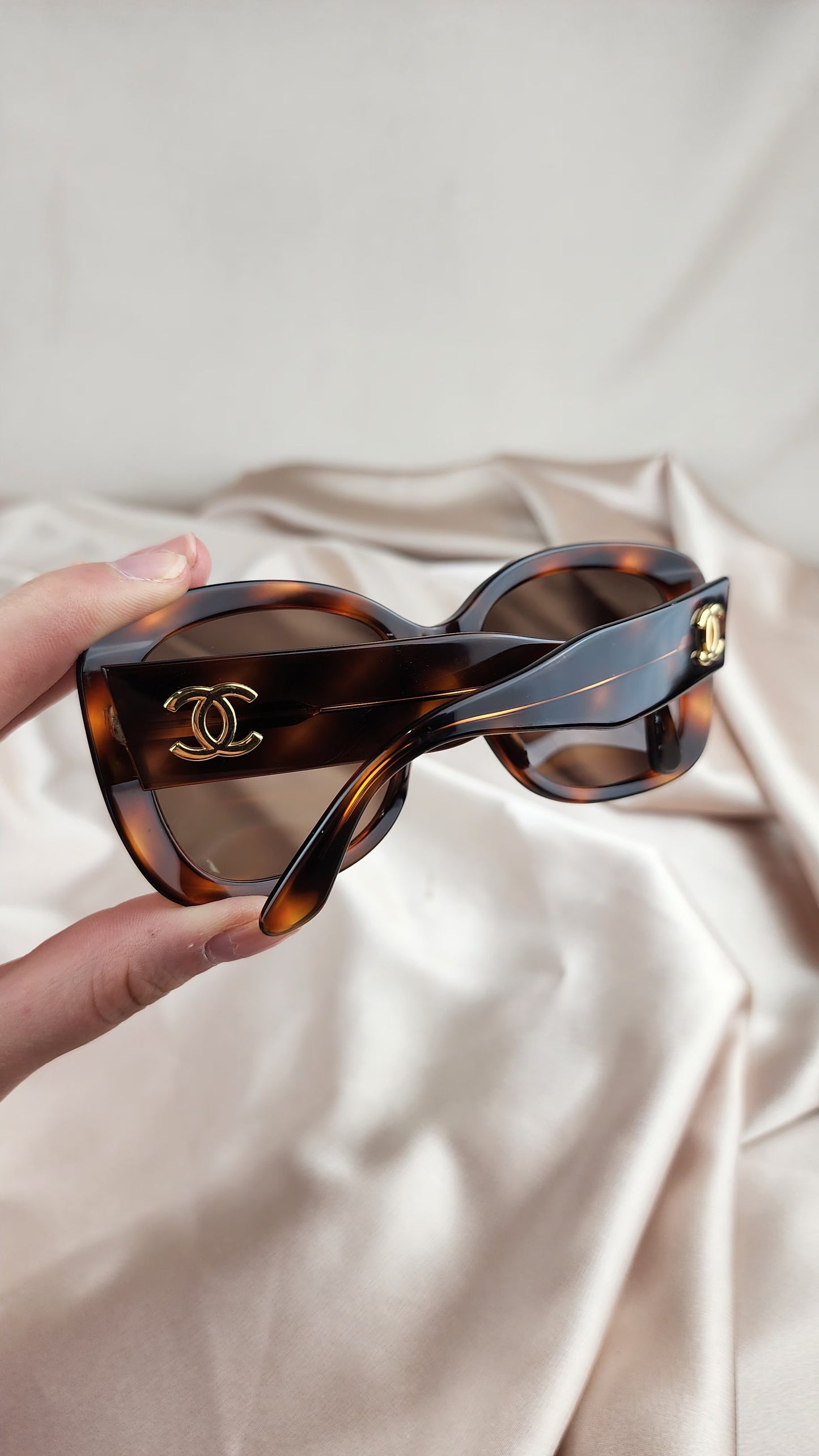 Chanel CC Logo Brown Vintage sunglasses - 919