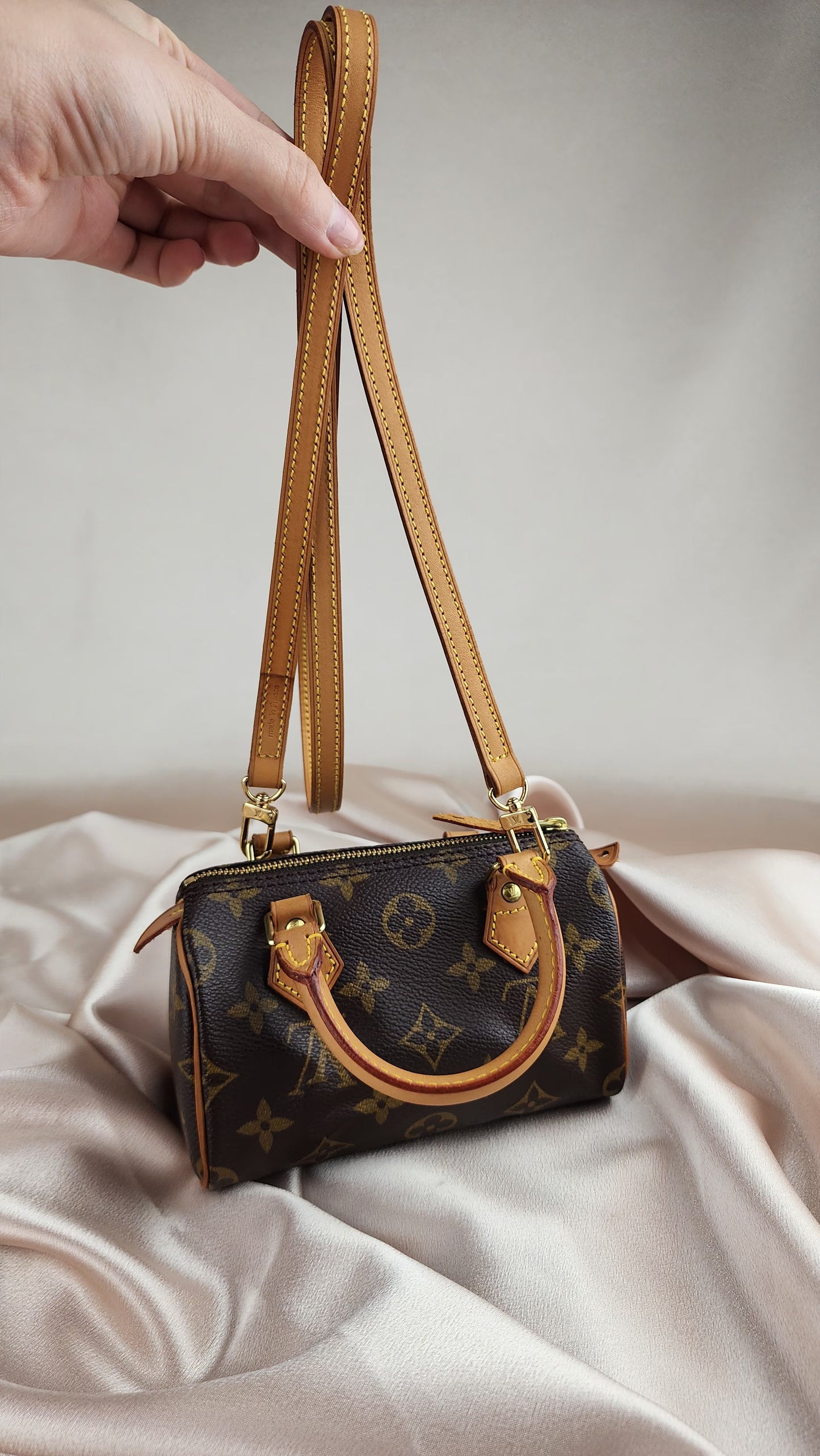 Louis Vuitton Nano Speedy Monogram with Long Strap - 0320