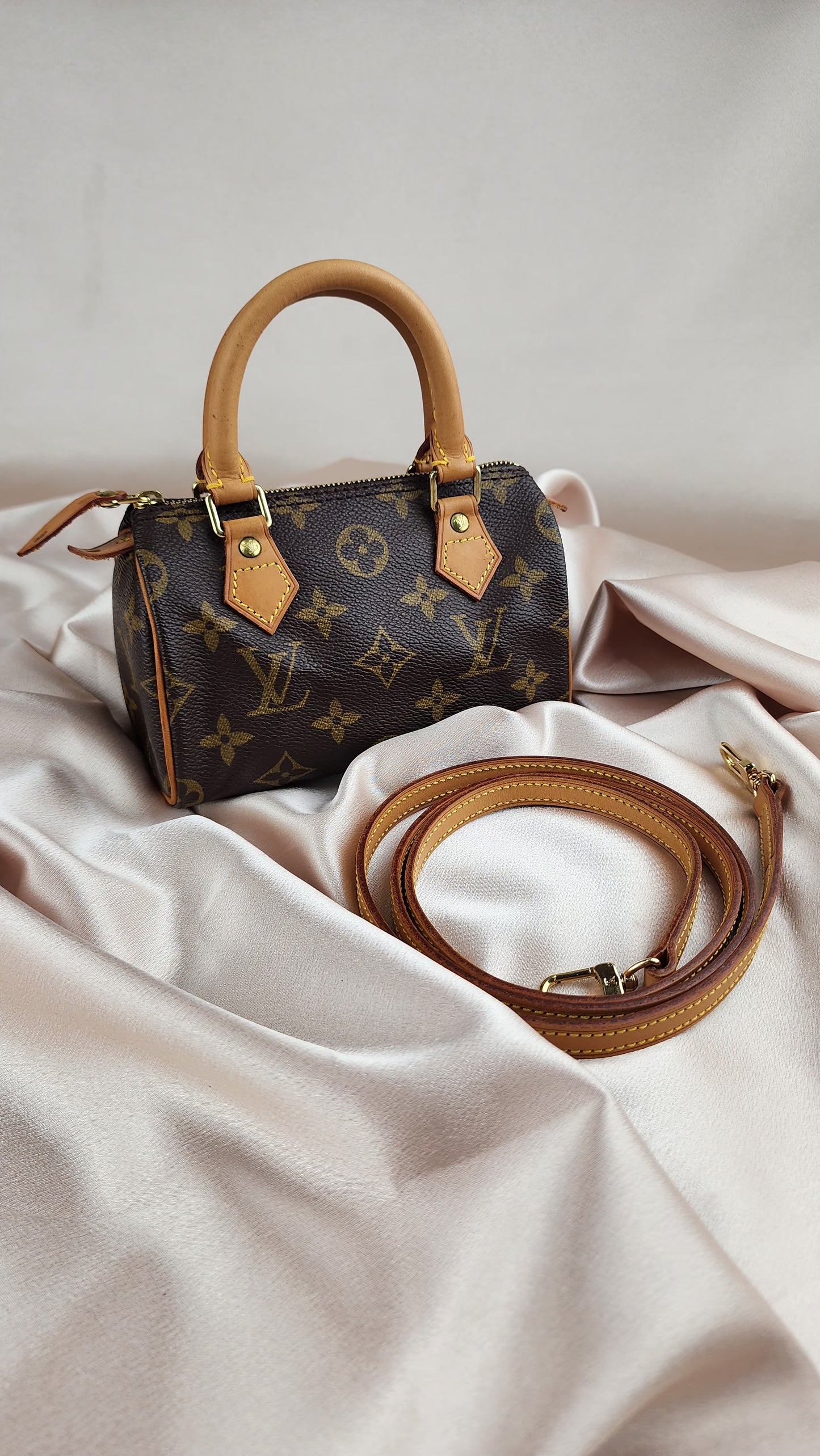 Louis Vuitton Nano Speedy Monogram with Long Strap - 0320