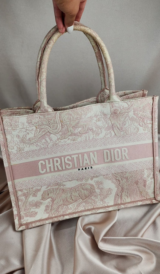 Dior Pink Medium Book Tote - 1002