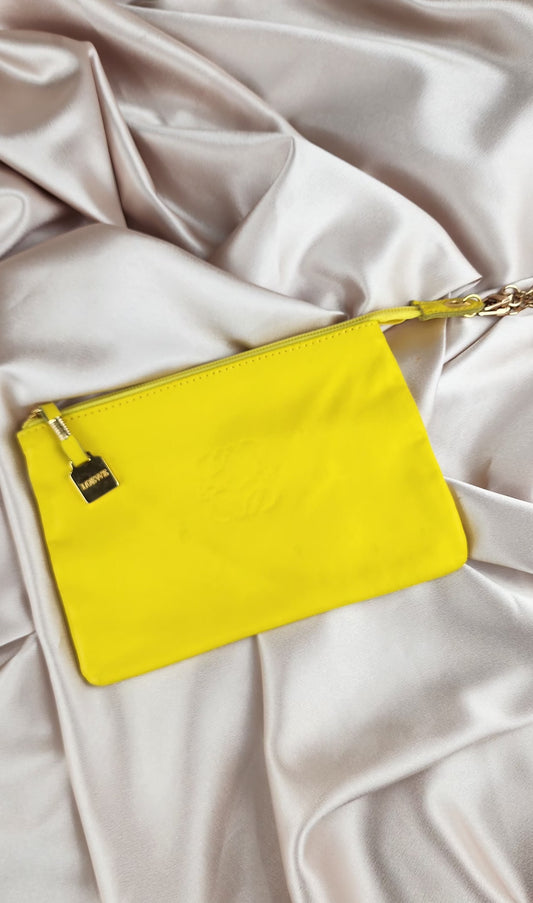 Loewe Yellow Leather Pouch - 965