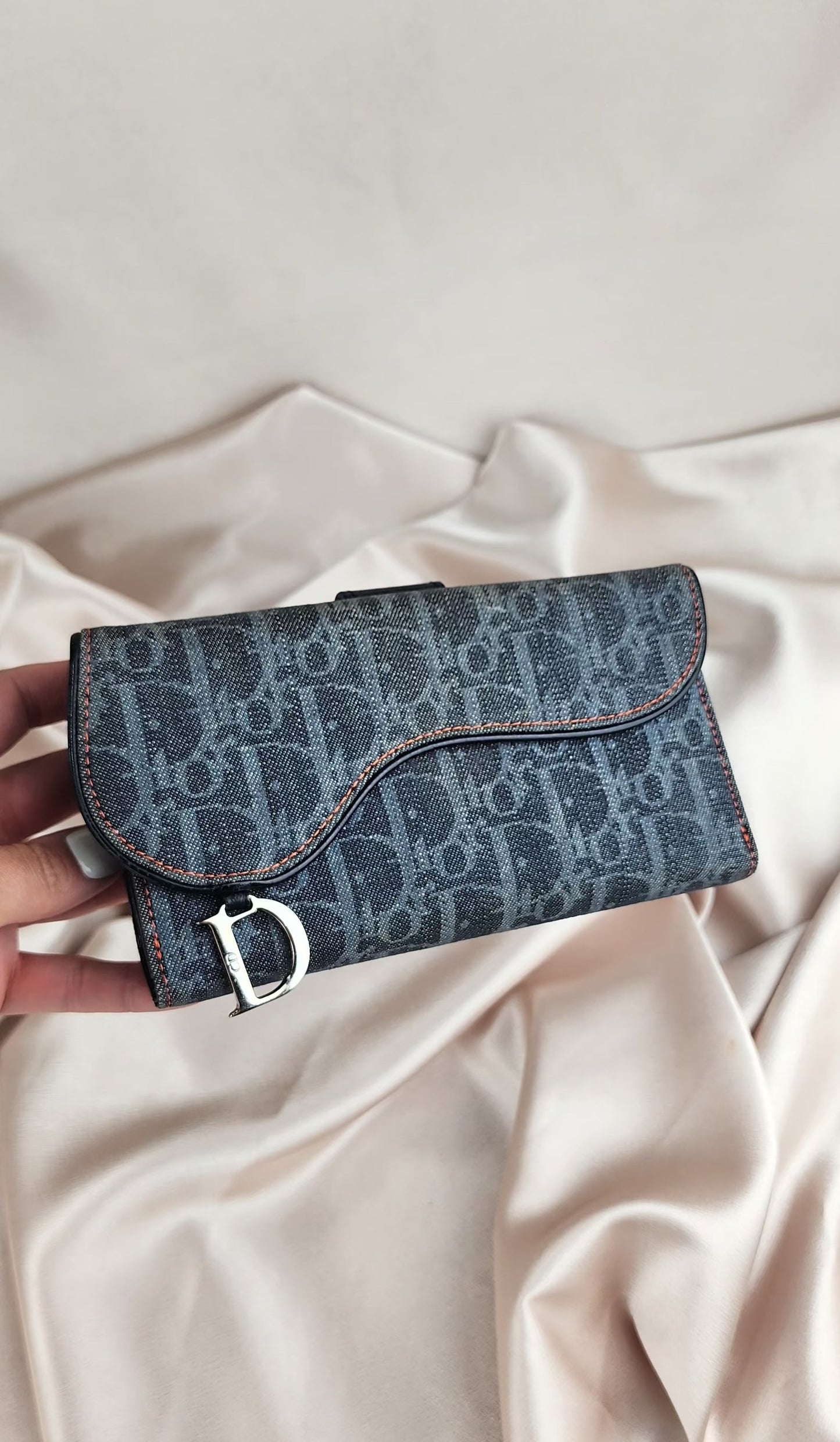 Christian Dior Denim Saddle Wallet - 972