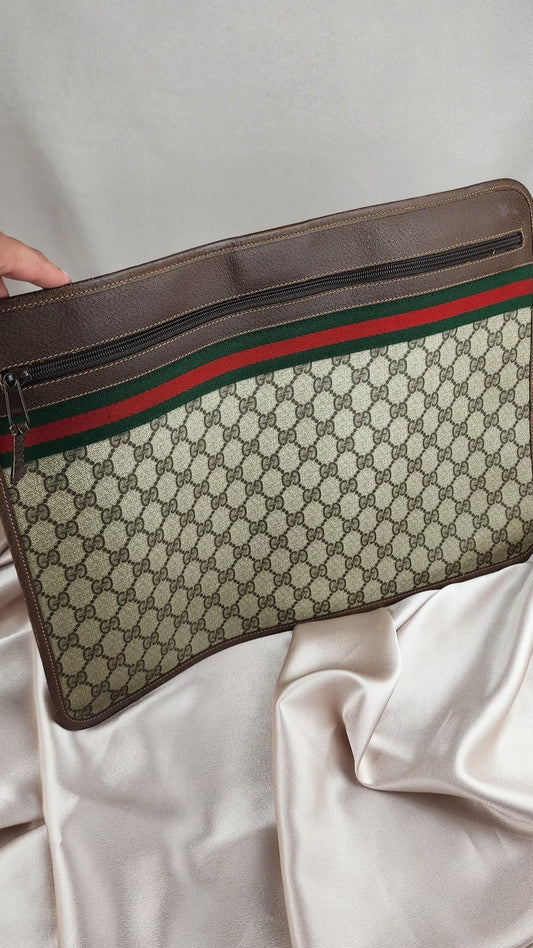 Gucci GG Supreme Sherry Line Laptop Case - 966