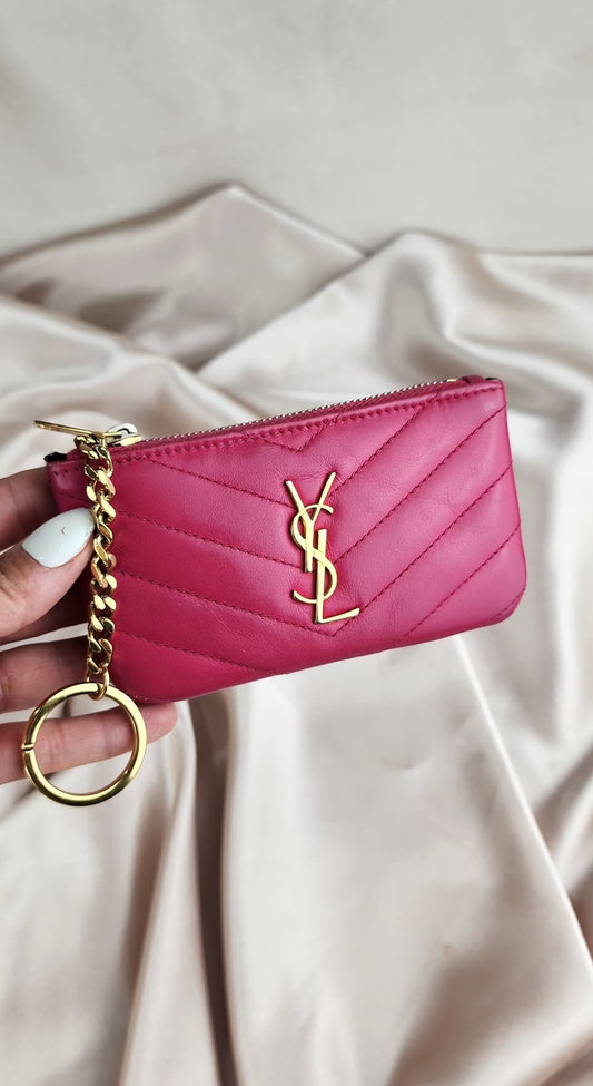 YSL Coin Case Red - 1001