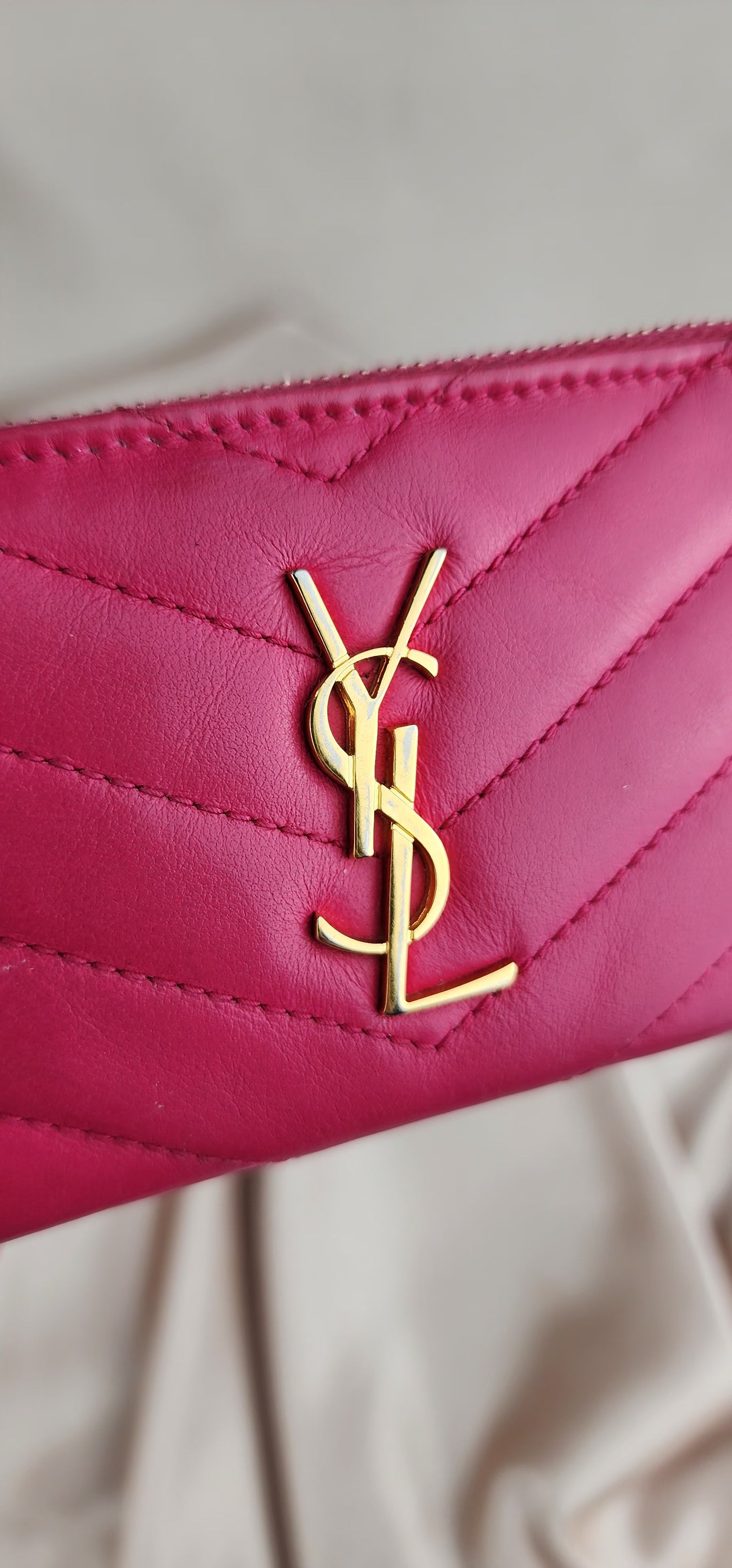 YSL Coin Case Red - 1001