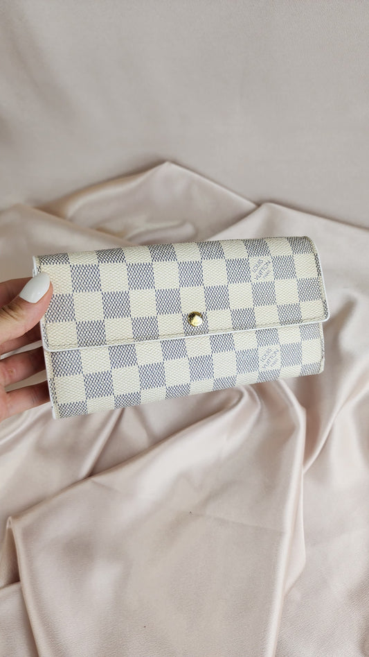 Louis Vuitton Damier Azur Sarah Long Wallet - 924