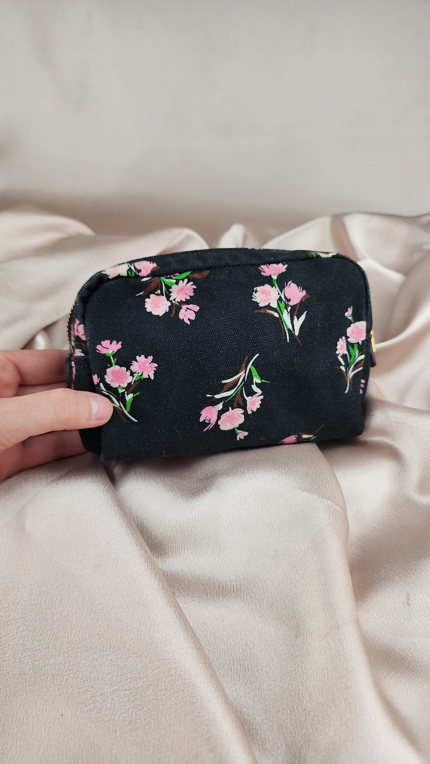 Prada Flower Canvas Pouch - 1041