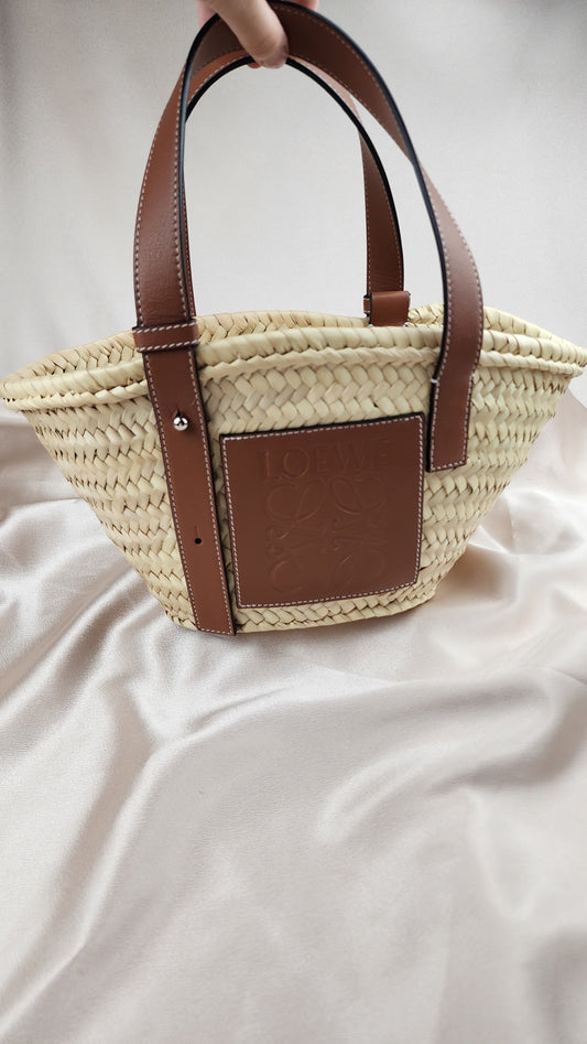 Loewe Small Raffia Basket Bag - 0376