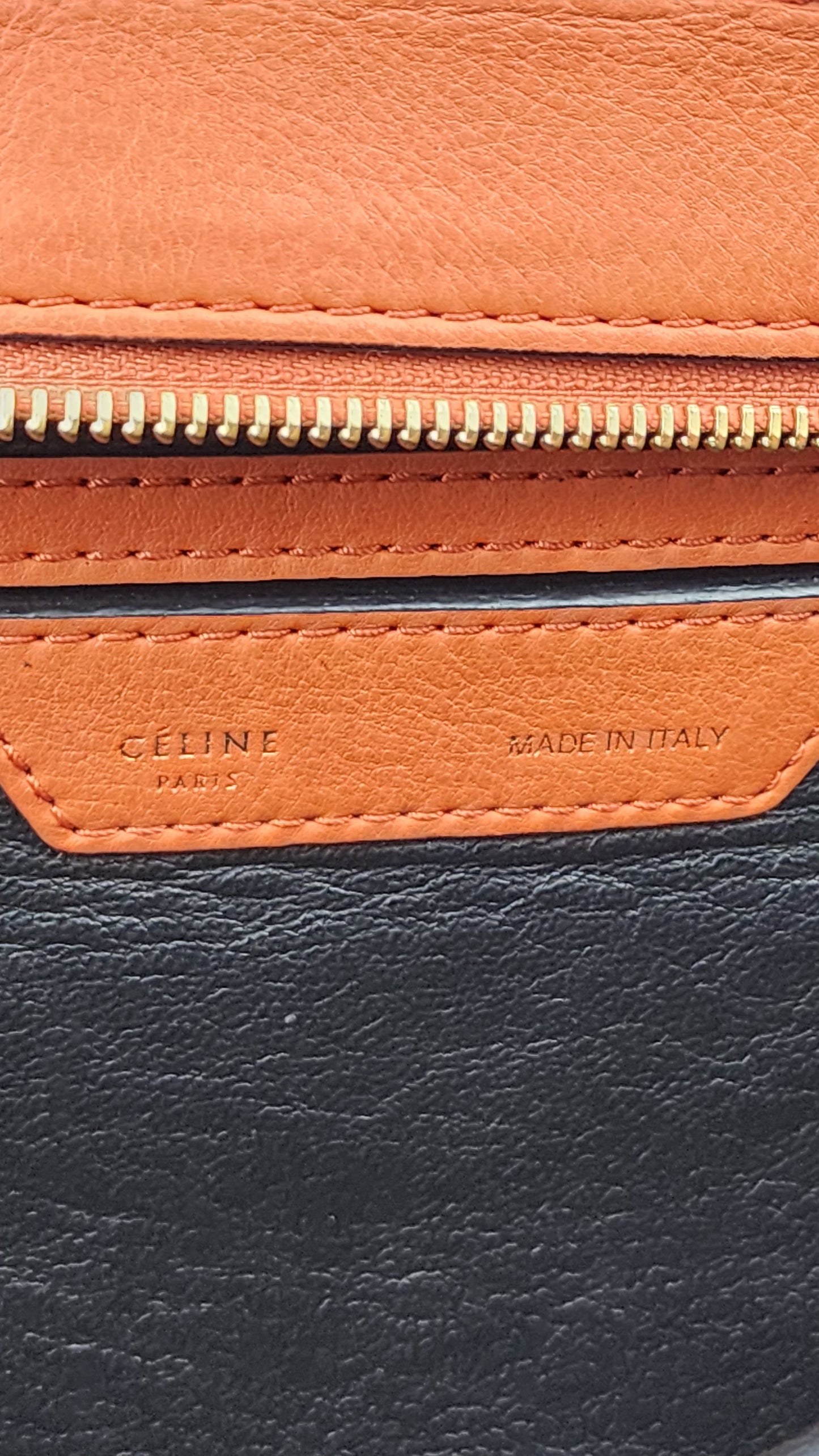 Celine 2 Way Orange Trapeze Leather Shoulder Bag bs7869 - 979