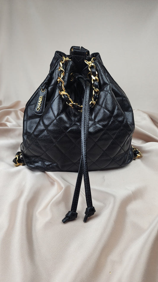 Chanel Caviar Leather Backpack - 1042