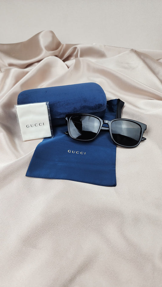 GUCCI Black and Gold GG Sunglasses - 1108