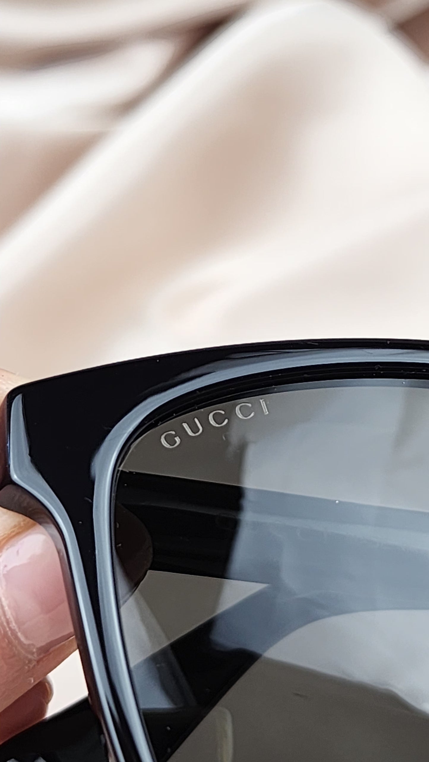 GUCCI Black and Gold GG Sunglasses - 1108