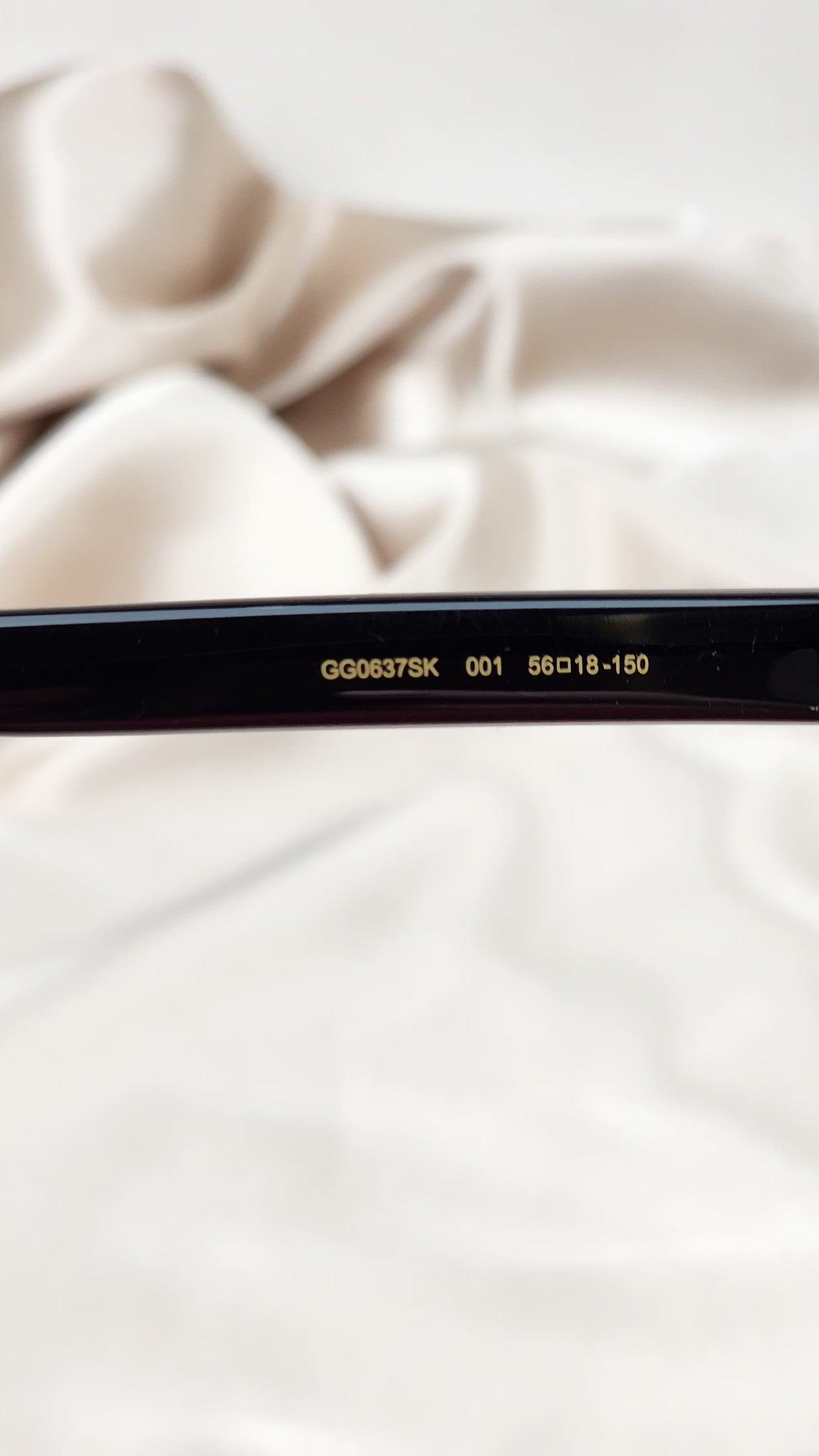 GUCCI Black and Gold GG Sunglasses - 1108