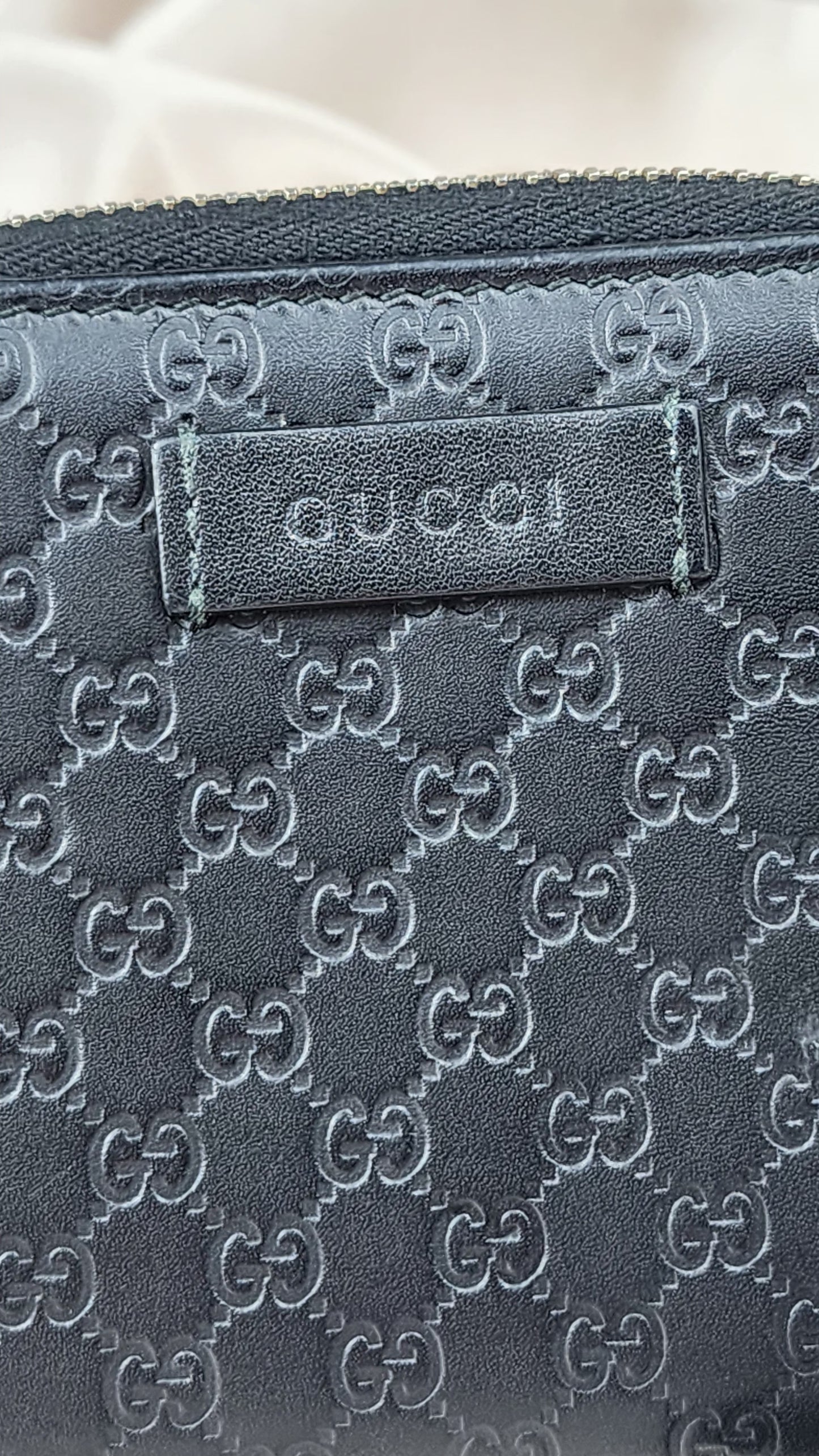 Gucci Micro GG Canvas Guccissima Black Leather Wallet - 1127