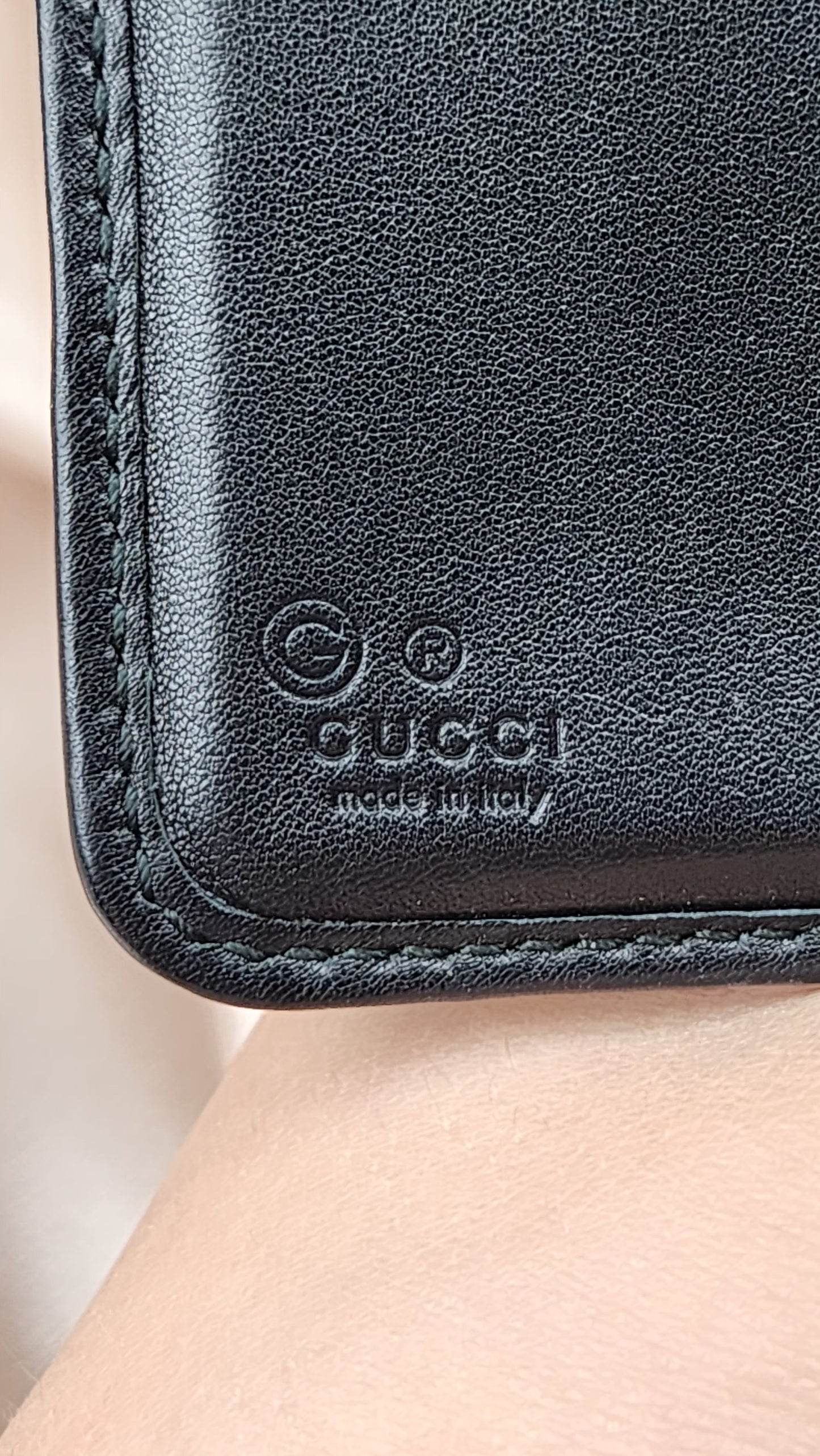 Gucci Micro GG Canvas Guccissima Black Leather Wallet - 1127