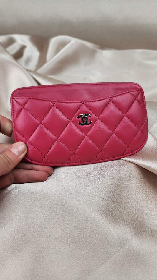 Chanel Pink Lamb Skin Card Case - 1073