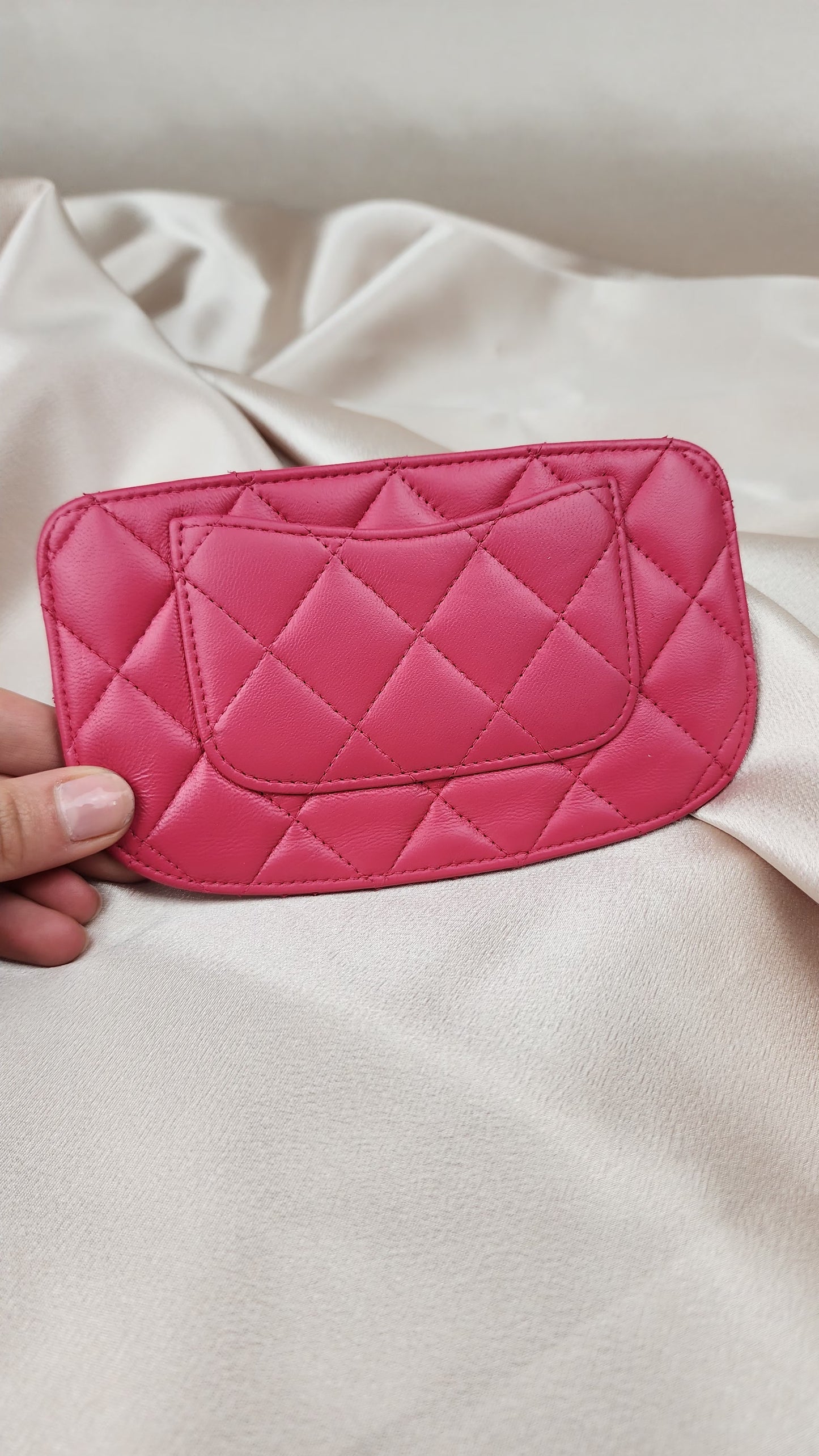 Chanel Pink Lamb Skin Card Case - 1073