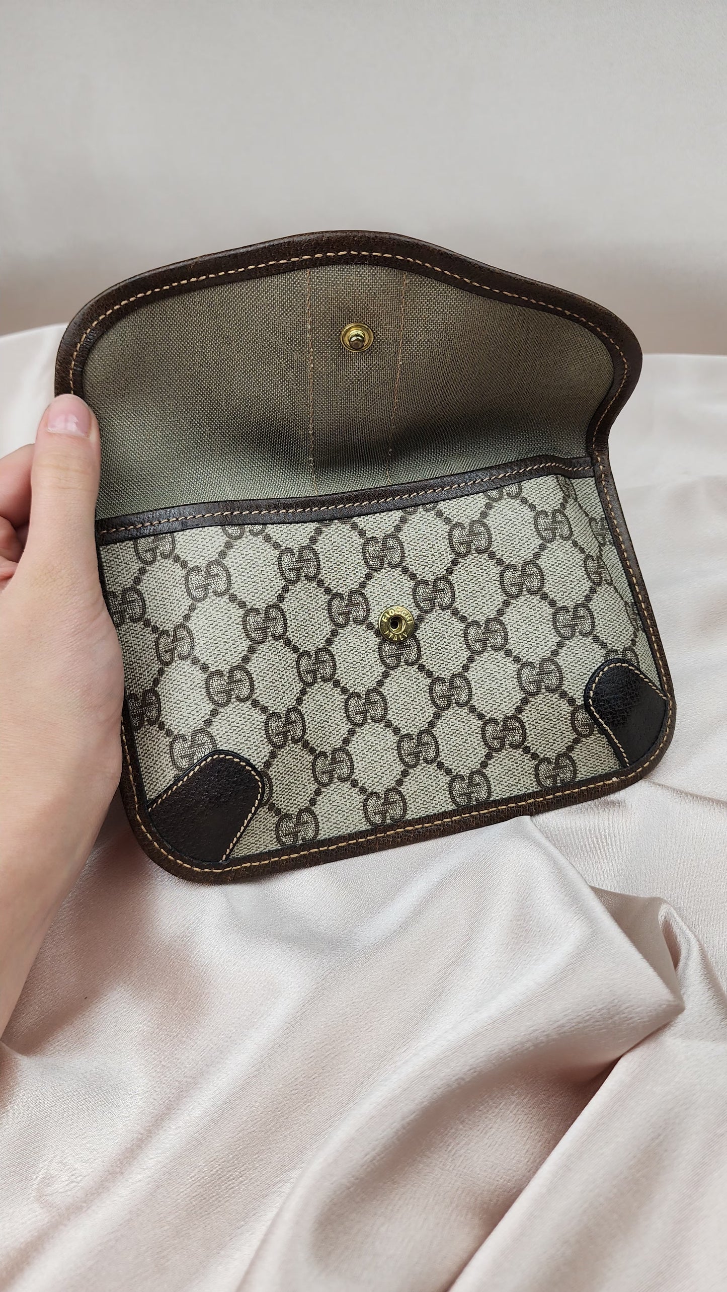 Gucci PVC Canvas Sherry Line Clutch - 1128