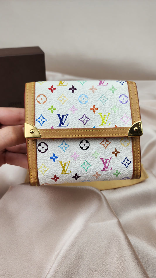 Louis Vuitton Multicolor Porte Monnaie Billets Cartes Credit - 988