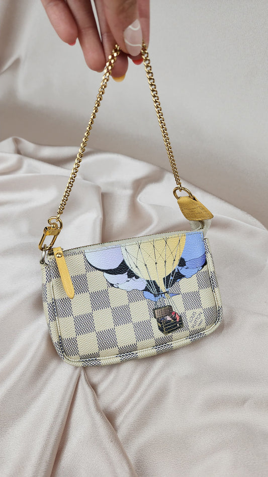 Louis Vuitton Damier Azur Mini Pochette Accessoires Pouch- Limited Edition - 1105