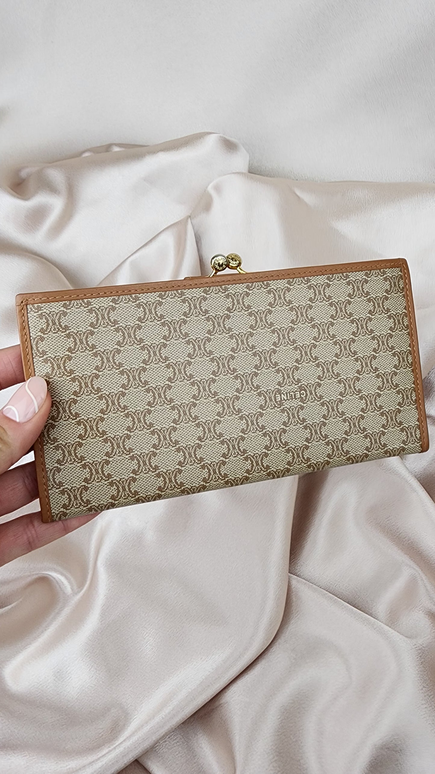 Celine Beige Macadam Long Wallet - 978