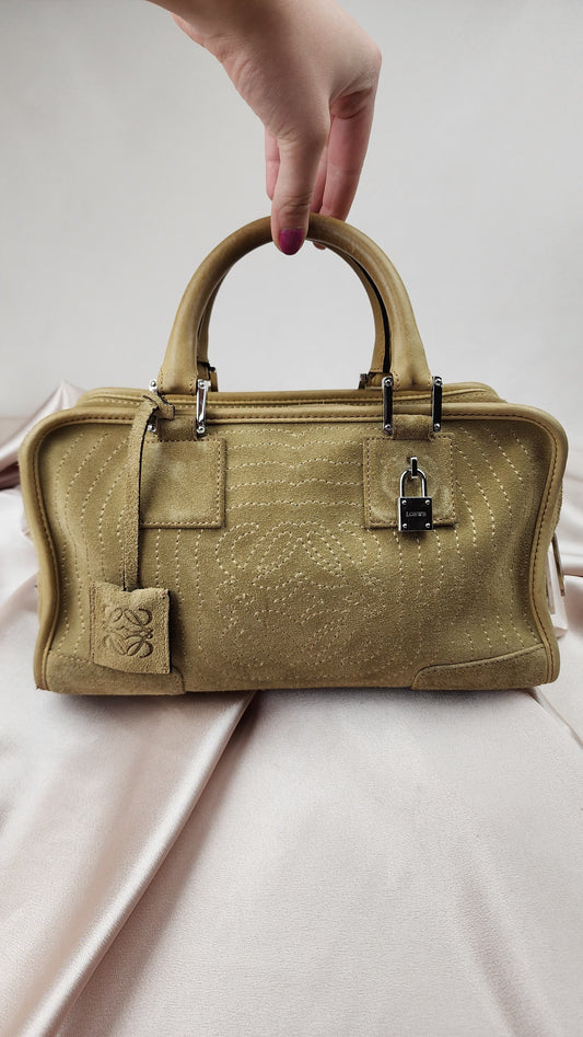 Loewe Amazona Suede Mini Boston Bag - 1275