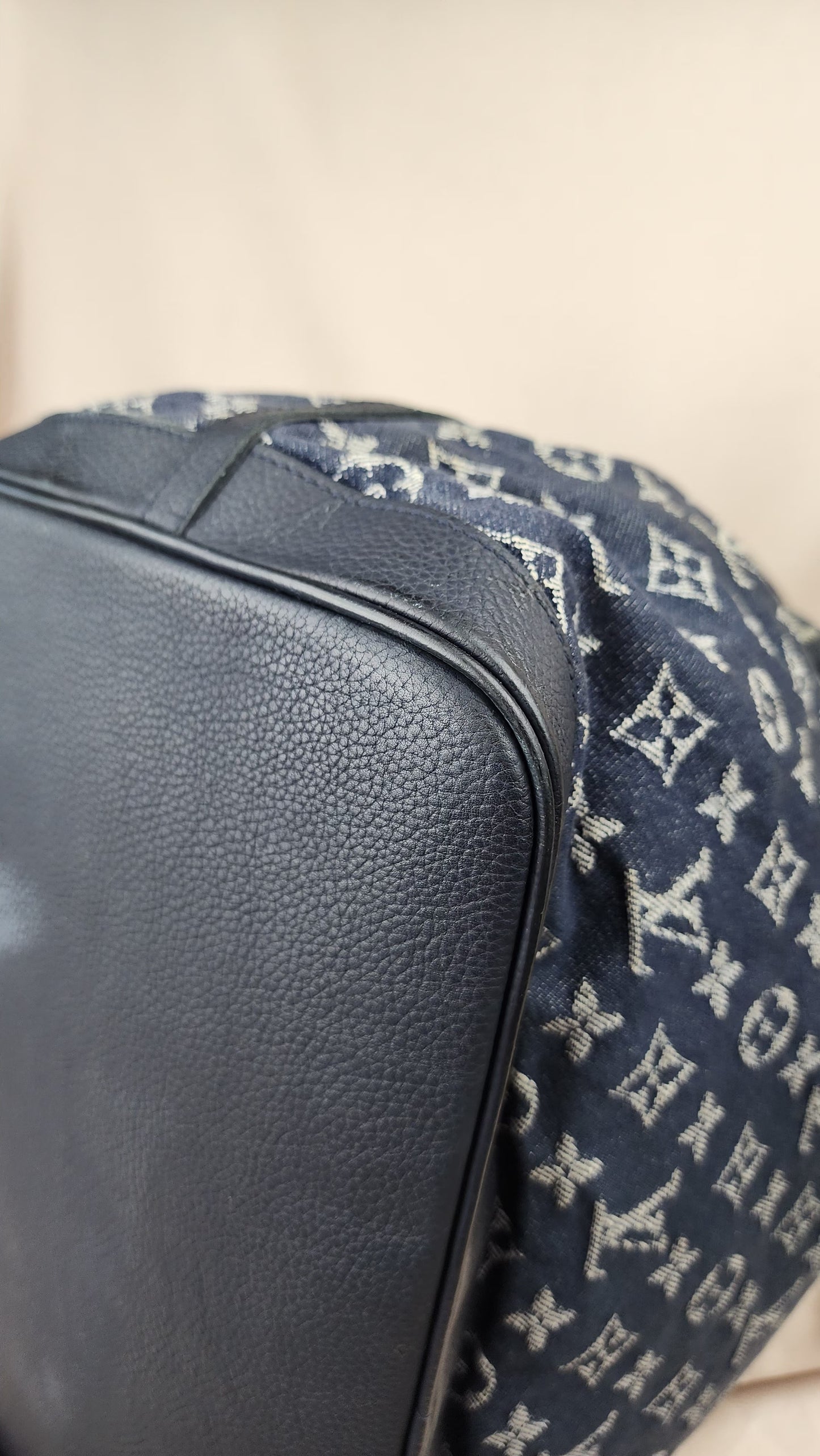 Louis Vuitton Noefull Blue Denim Tote - 1271