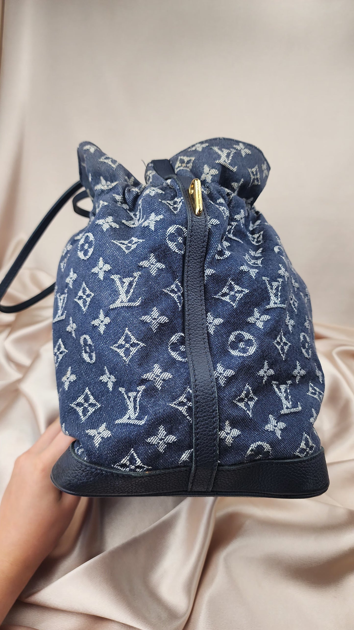 Louis Vuitton Noefull Blue Denim Tote - 1271