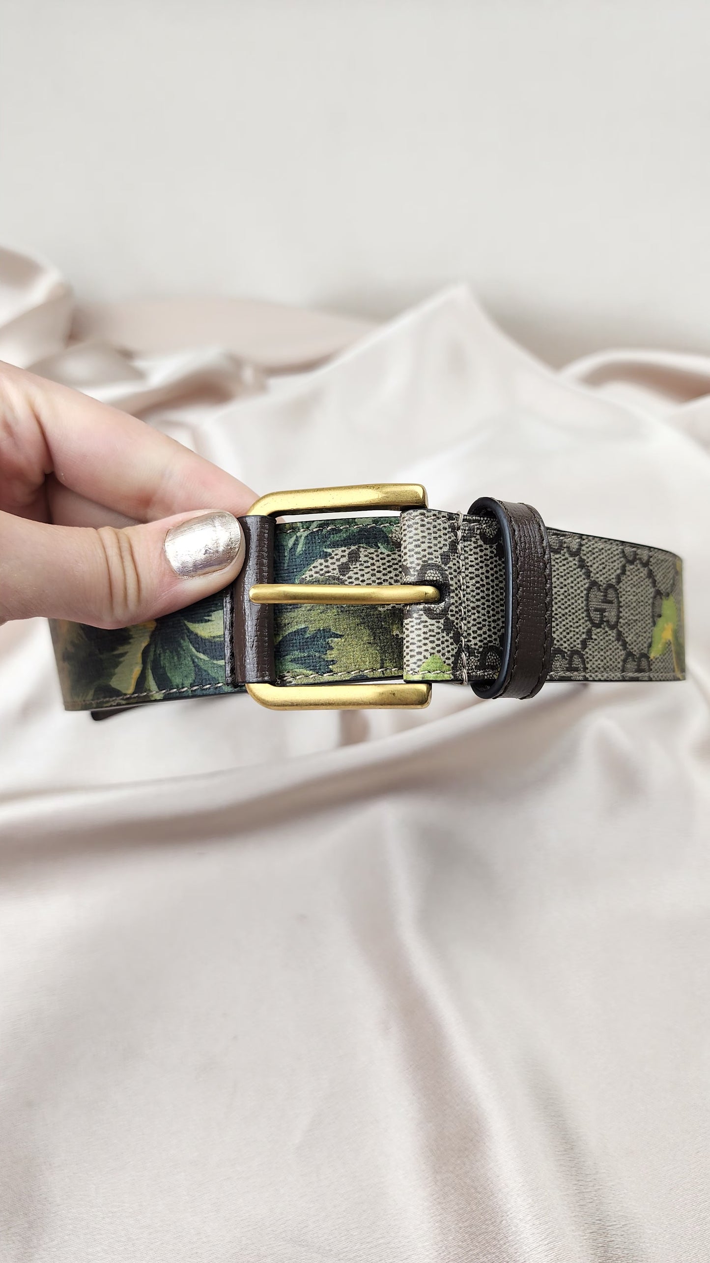 Gucci Blooms Brown Leather Belt - 0600