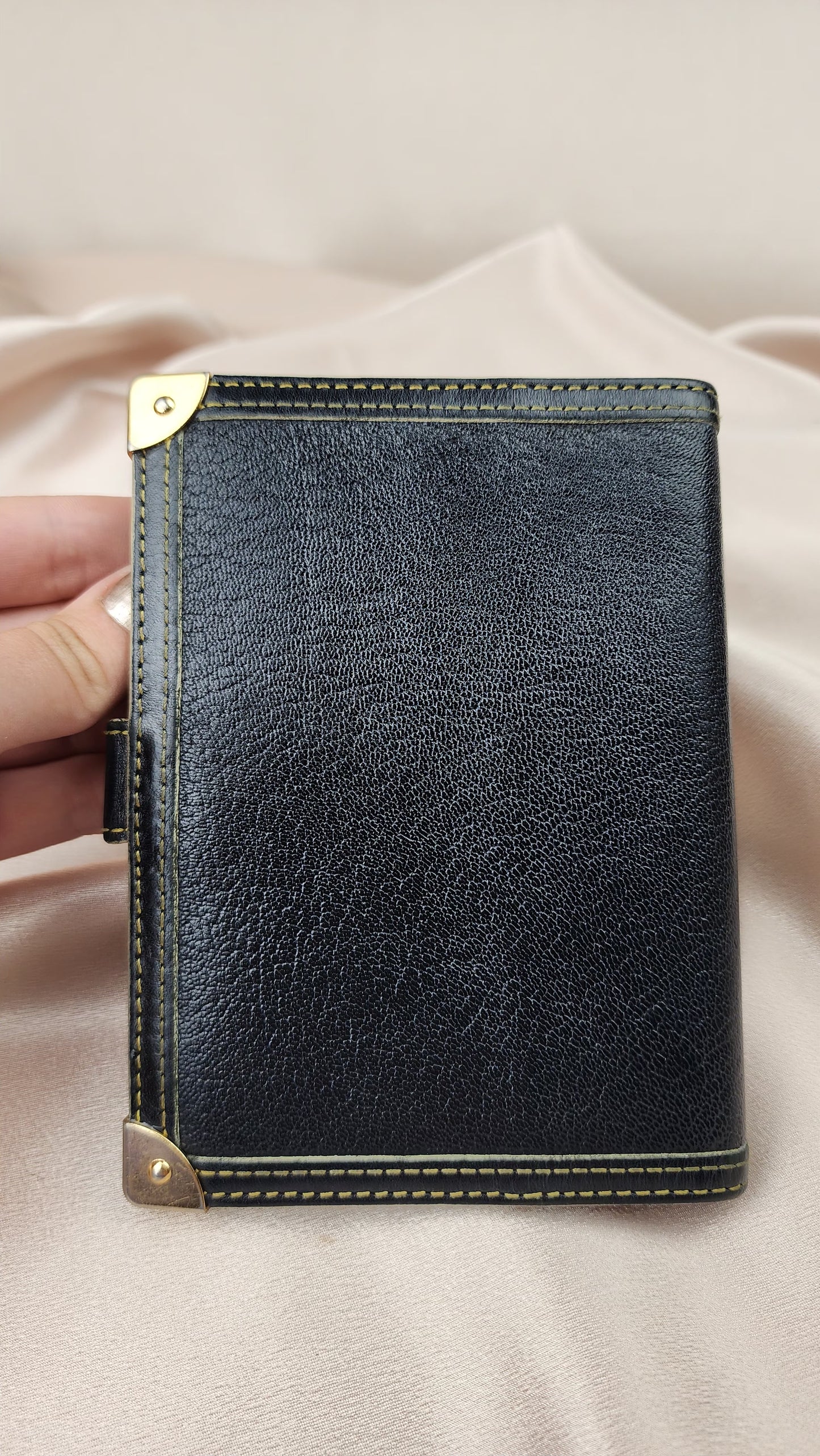 Louis Vuitton Black Leather PM Agenda - 0614