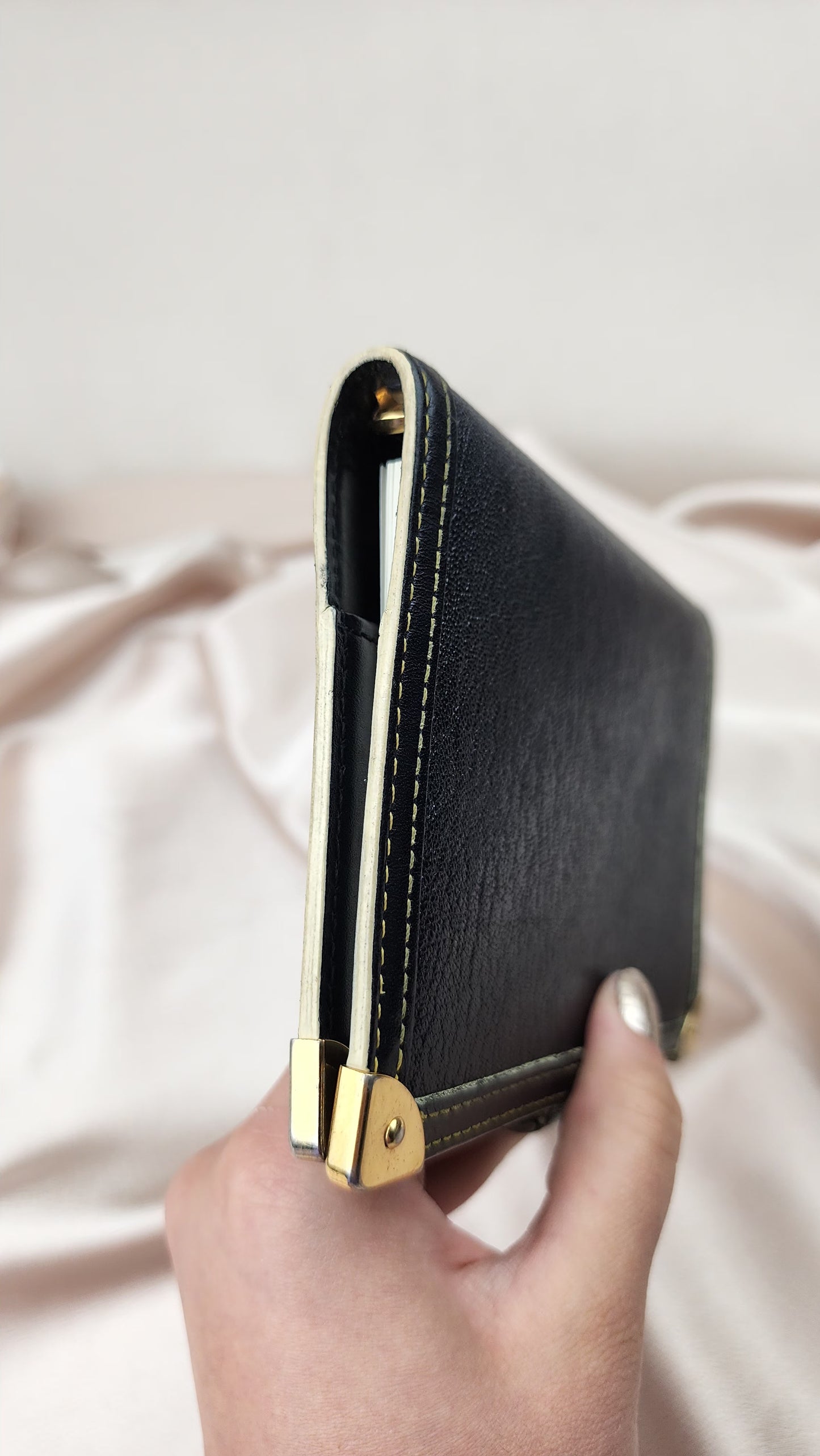 Louis Vuitton Black Leather PM Agenda - 0614