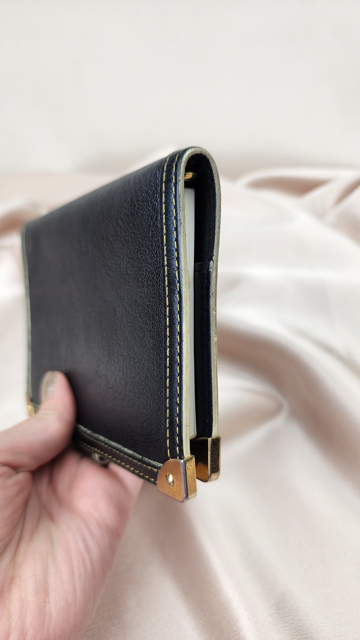 Louis Vuitton Black Leather PM Agenda - 0614