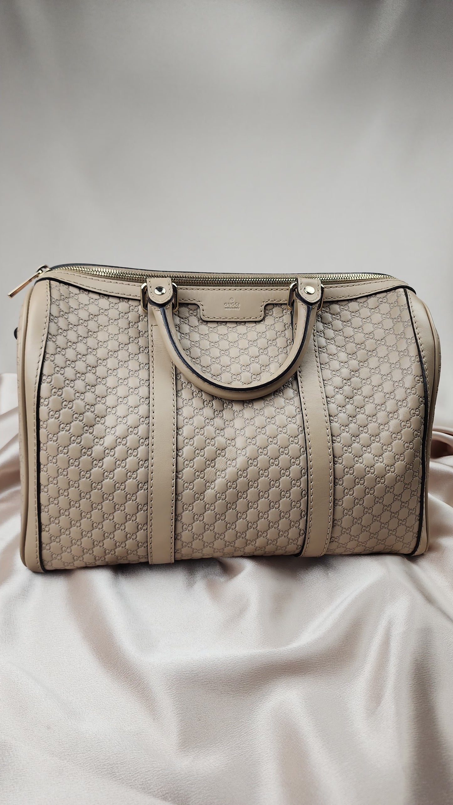 Gucci Guccissima Leather  Boston Bag with Strap - 0640