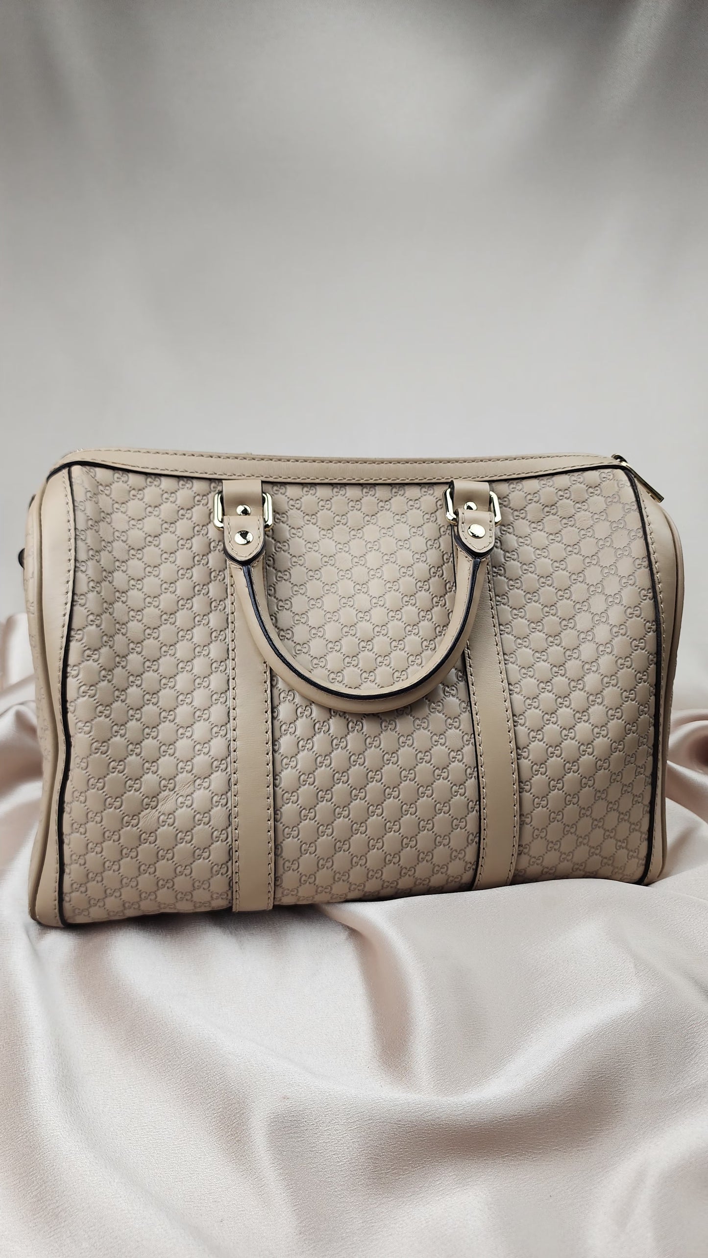 Gucci Guccissima Leather  Boston Bag with Strap - 0640