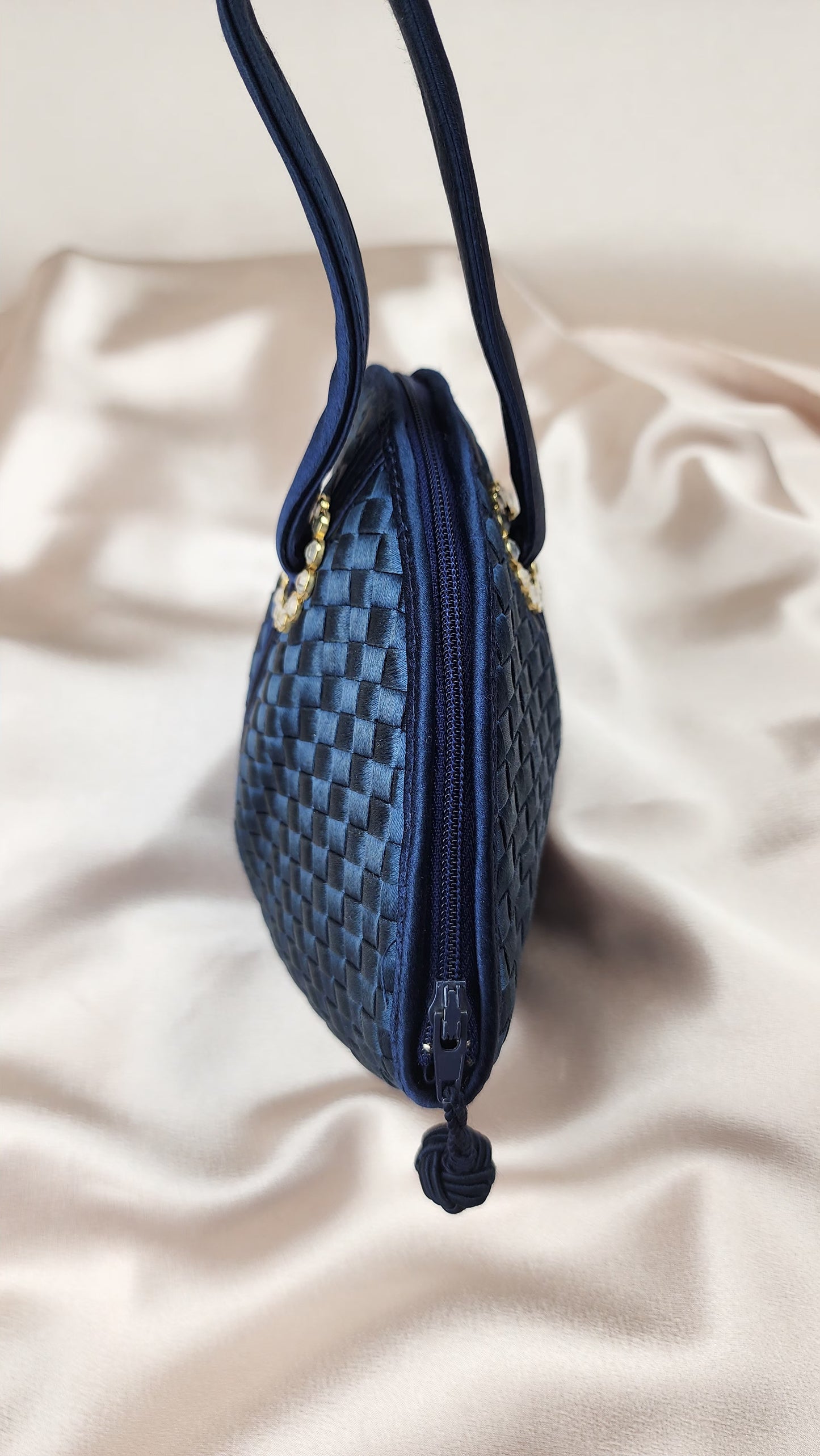 Bottega Veneta Intrecciato Satin Hand Bag - 895