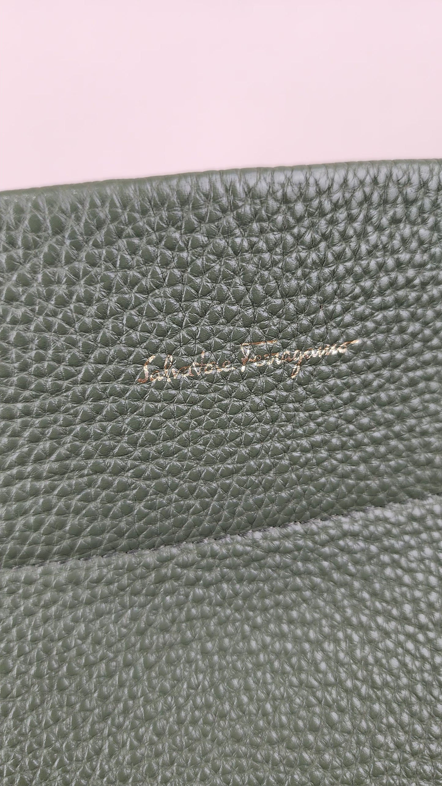 Salvatore Ferragamo Green Leather Tote - 621