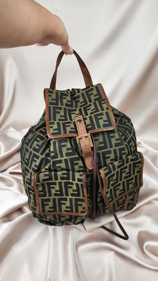 Fendi Zucca Print Canvas Backpack - 1403