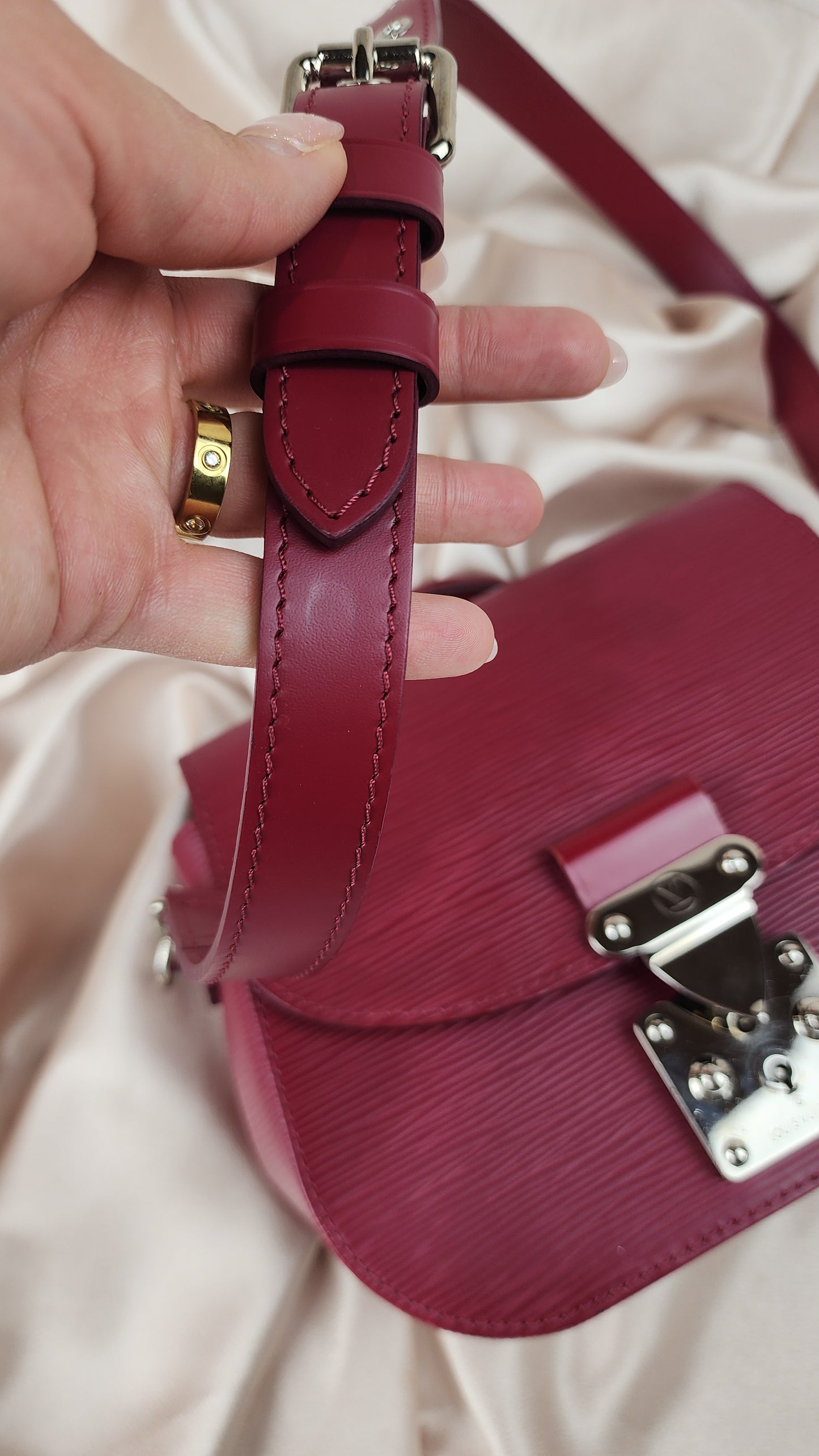 Louis Vuitton Pink/Burgandy Eden Shoulder Bag - 0654