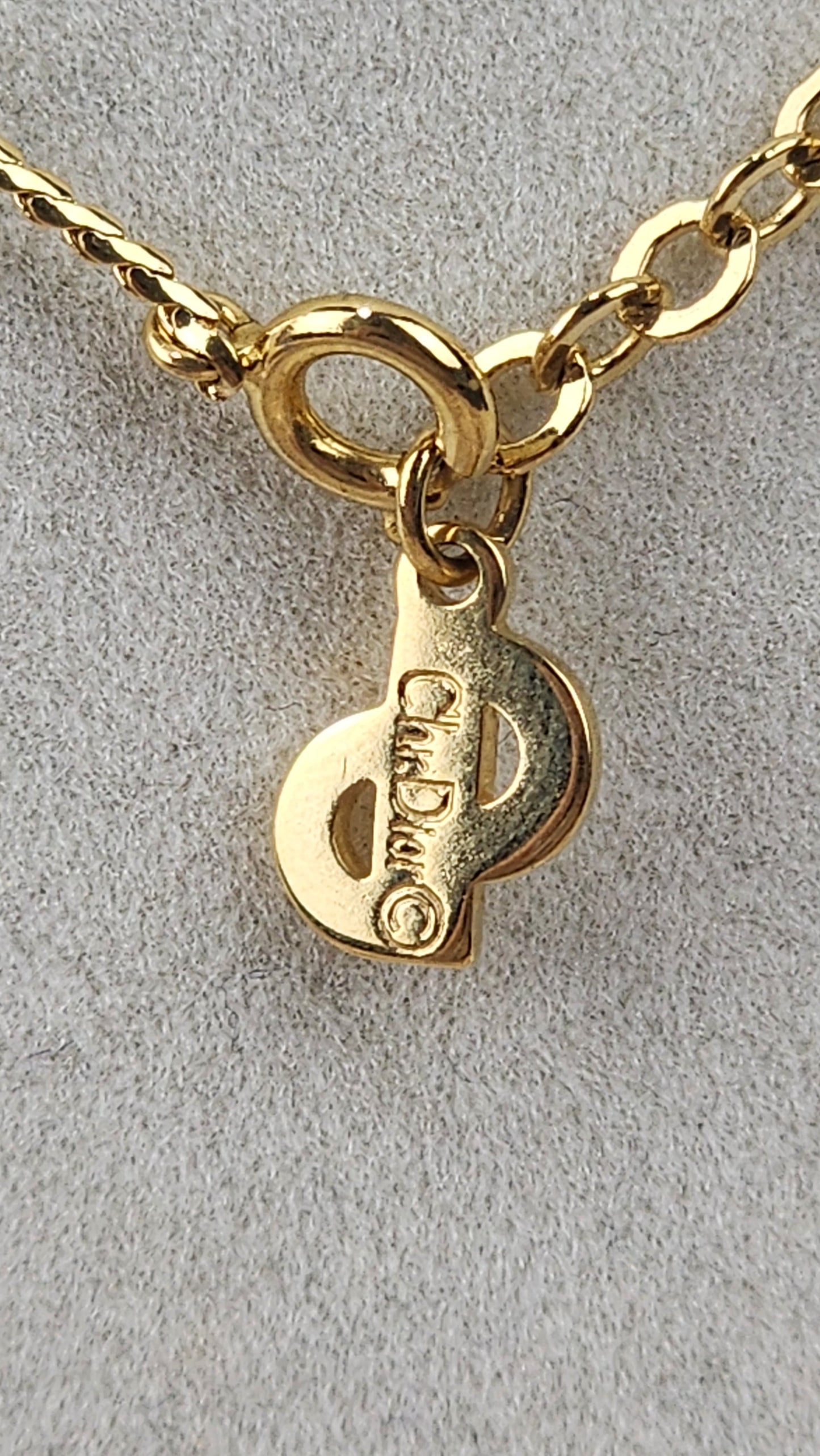 Christian Dior CD Gold Tone Necklace - 1529