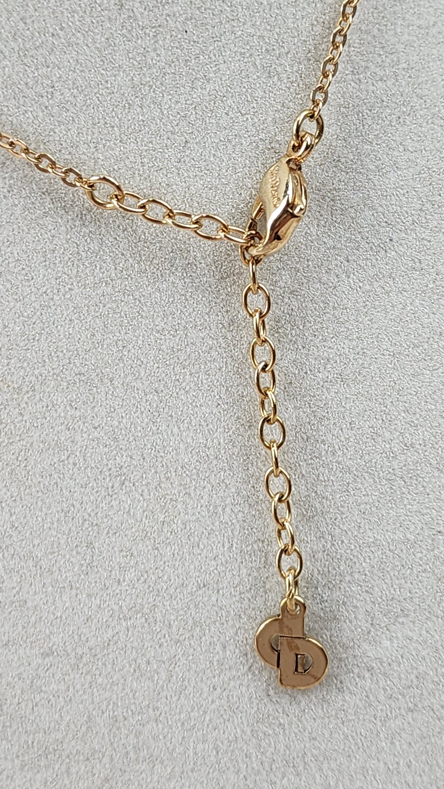 Christian Dior Diamanté gold tone Heart Necklace - 1562