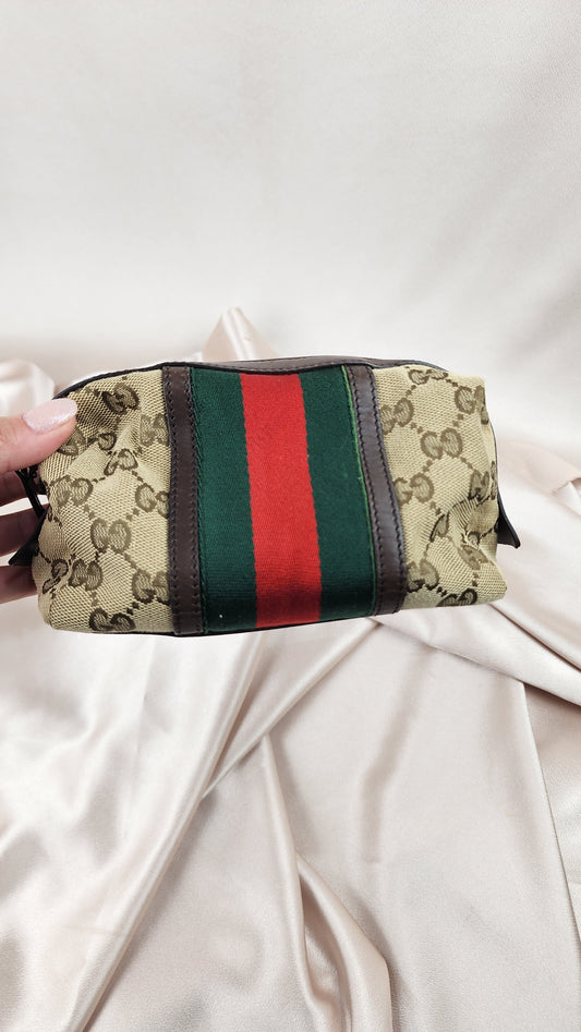 Gucci GG Canvas Sherry Line Pouch - 1557