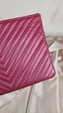 Chanel V Stitch Purple/Pink Clutch - G0516