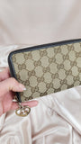 Gucci GG Beige Canvas Long Zippy Wallet - 66