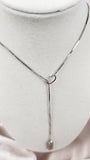 Christian Dior Silver Tone Lariat Bar Necklace - 1824