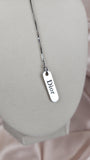 Christian Dior Silver Tone Lariat Bar Necklace - 1824