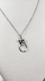 Christian Dior Silver Tone Pendant Necklace - 1691