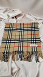 Burberry Vintage Tan/Beige Novacheck 100% Cashmere Scarf-1702
