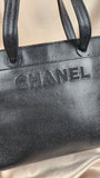 Chanel Black Caviar Leather Tote Bag - 1798