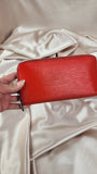 Louis Vuitton Red Epi Leather Long Zippy Wallet with Silver Hardware -12